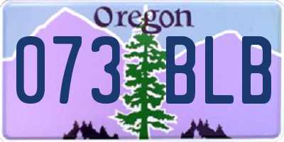 OR license plate 073BLB