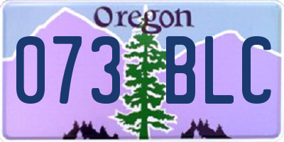 OR license plate 073BLC