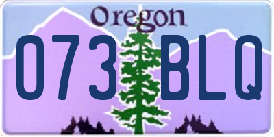 OR license plate 073BLQ