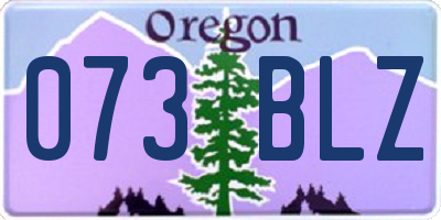 OR license plate 073BLZ