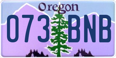 OR license plate 073BNB