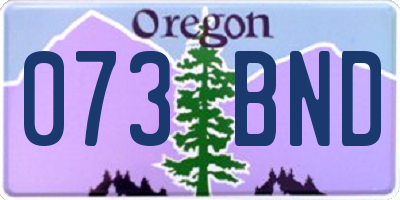 OR license plate 073BND