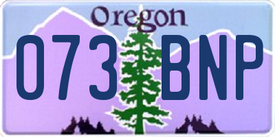 OR license plate 073BNP