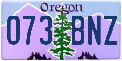 OR license plate 073BNZ