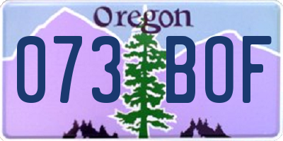 OR license plate 073BOF
