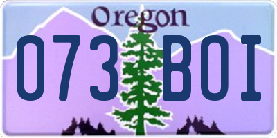 OR license plate 073BOI