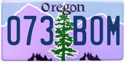 OR license plate 073BOM