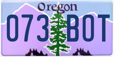 OR license plate 073BOT