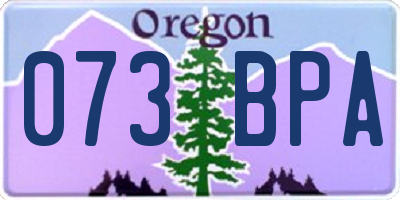 OR license plate 073BPA