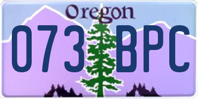 OR license plate 073BPC