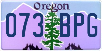 OR license plate 073BPG