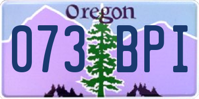 OR license plate 073BPI