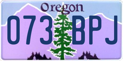 OR license plate 073BPJ