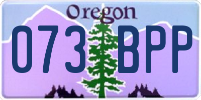 OR license plate 073BPP