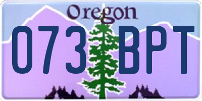 OR license plate 073BPT