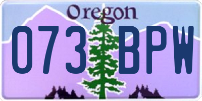 OR license plate 073BPW