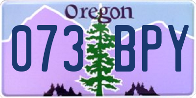 OR license plate 073BPY