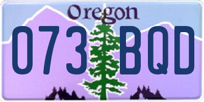 OR license plate 073BQD