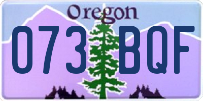 OR license plate 073BQF