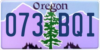 OR license plate 073BQI