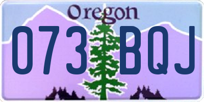 OR license plate 073BQJ
