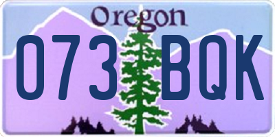 OR license plate 073BQK