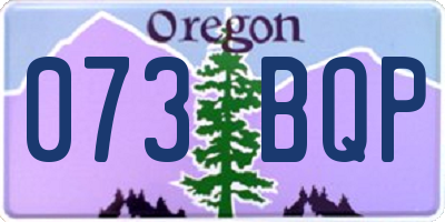 OR license plate 073BQP