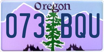 OR license plate 073BQU