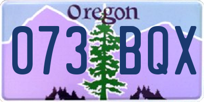 OR license plate 073BQX