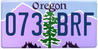 OR license plate 073BRF