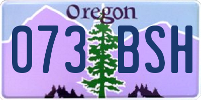 OR license plate 073BSH