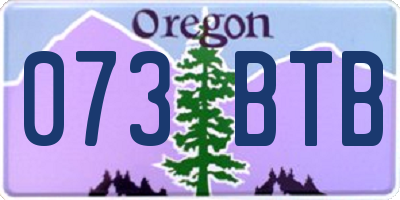 OR license plate 073BTB