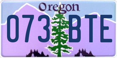 OR license plate 073BTE