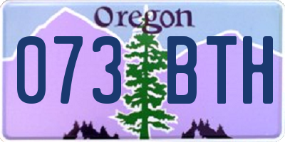 OR license plate 073BTH