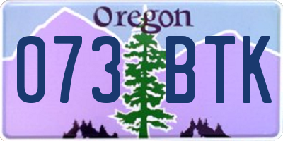 OR license plate 073BTK