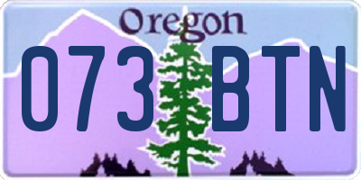 OR license plate 073BTN