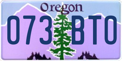 OR license plate 073BTO