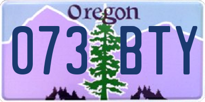 OR license plate 073BTY