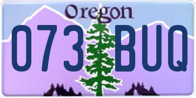 OR license plate 073BUQ
