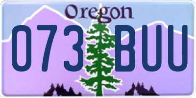 OR license plate 073BUU