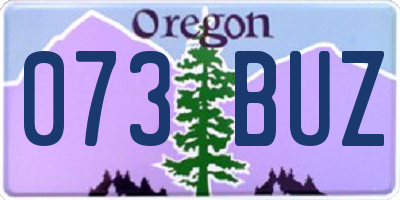 OR license plate 073BUZ