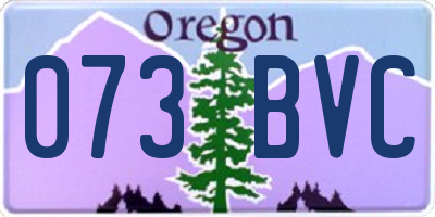 OR license plate 073BVC