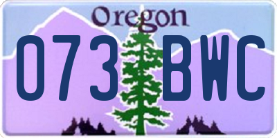 OR license plate 073BWC