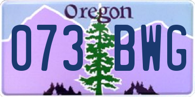 OR license plate 073BWG