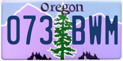 OR license plate 073BWM