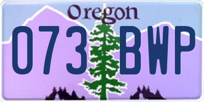 OR license plate 073BWP