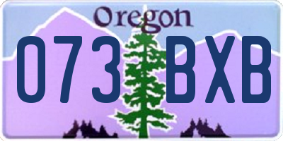 OR license plate 073BXB
