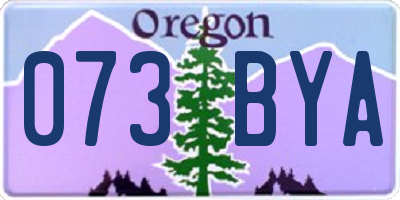 OR license plate 073BYA