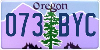 OR license plate 073BYC