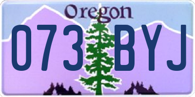 OR license plate 073BYJ